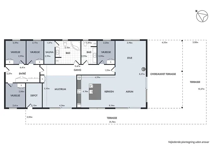 Stunning In With 3 Bedrooms And Internet 別荘 エーベルトフト